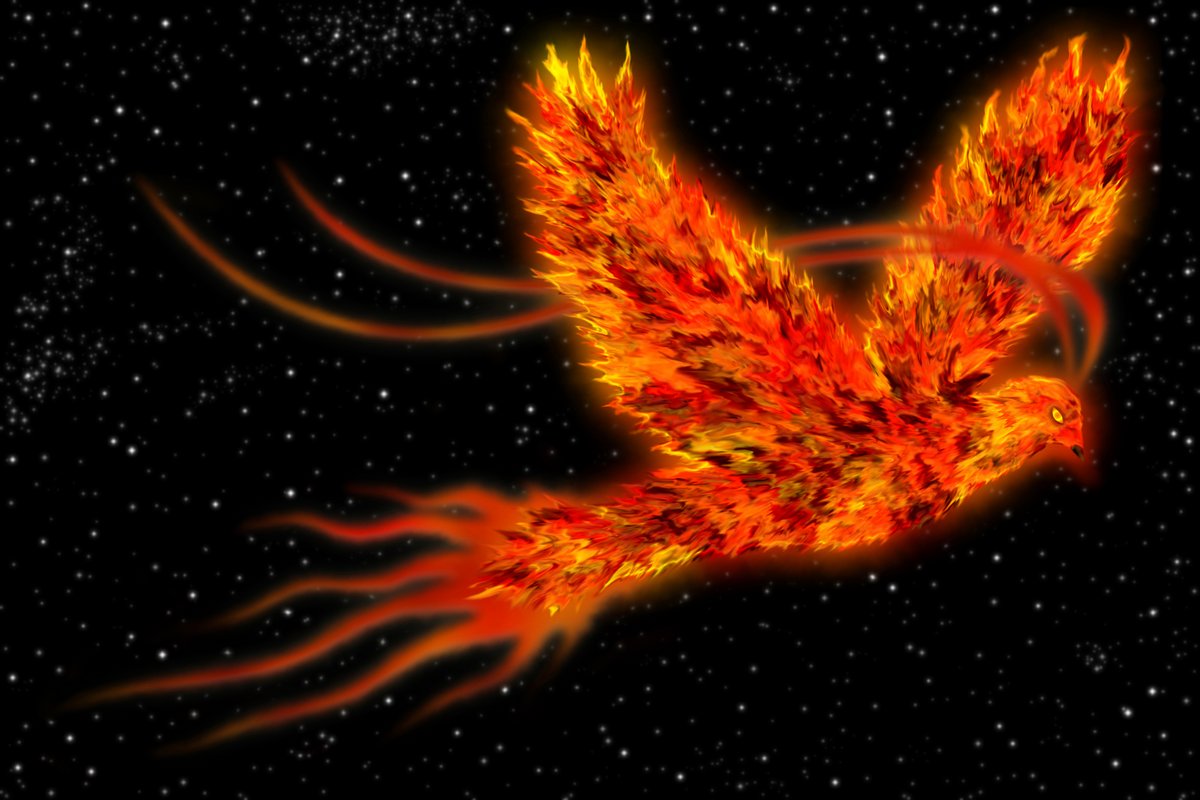 Огненный Феникс в космосе