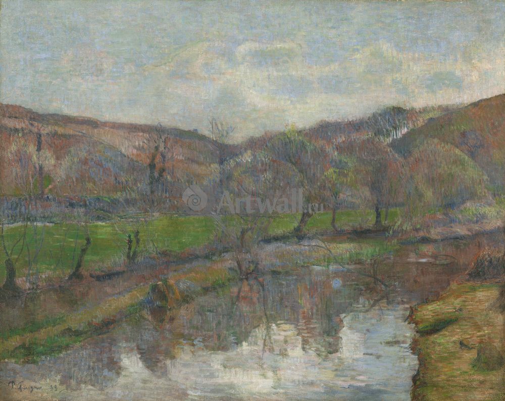 Гоген пейзаж Бретань 1888