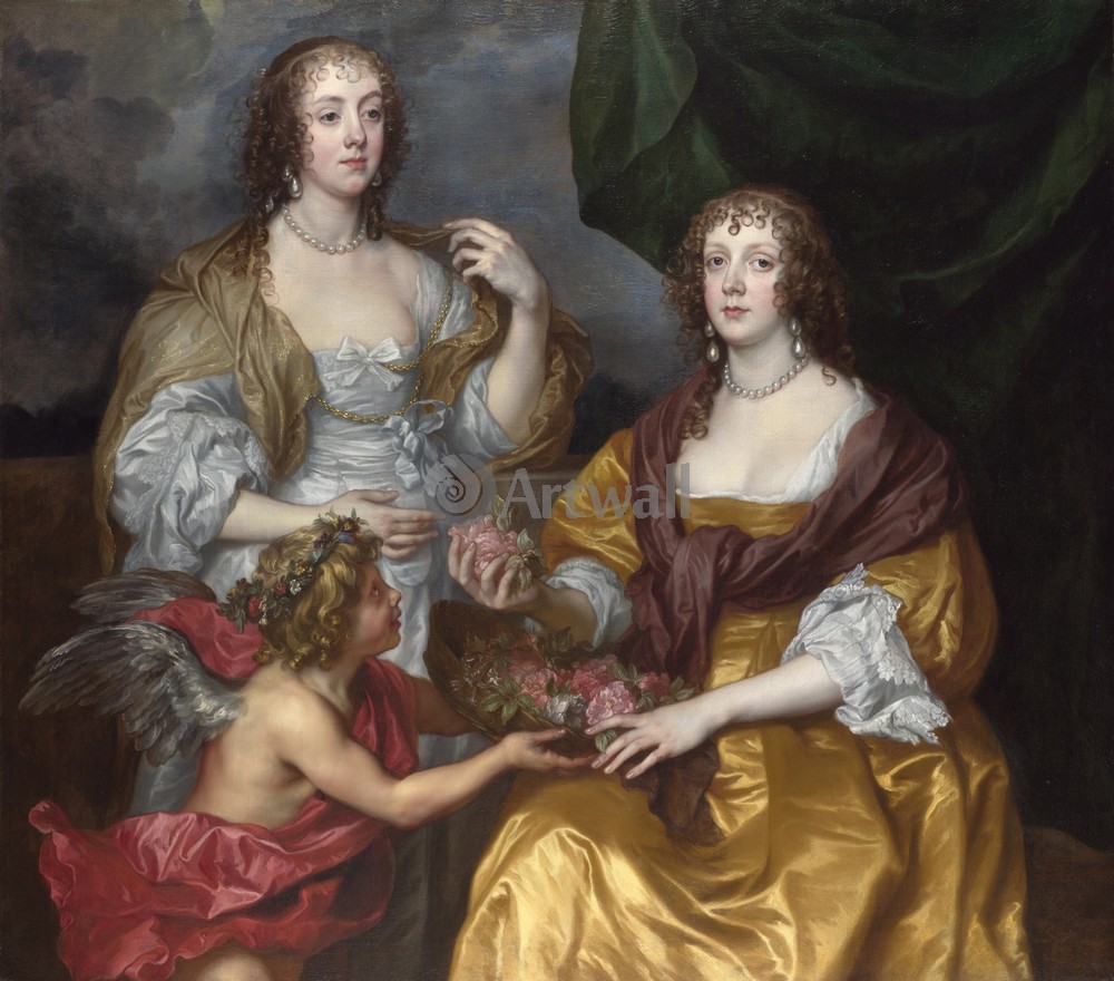 Lady elizabeth delme and her children картина