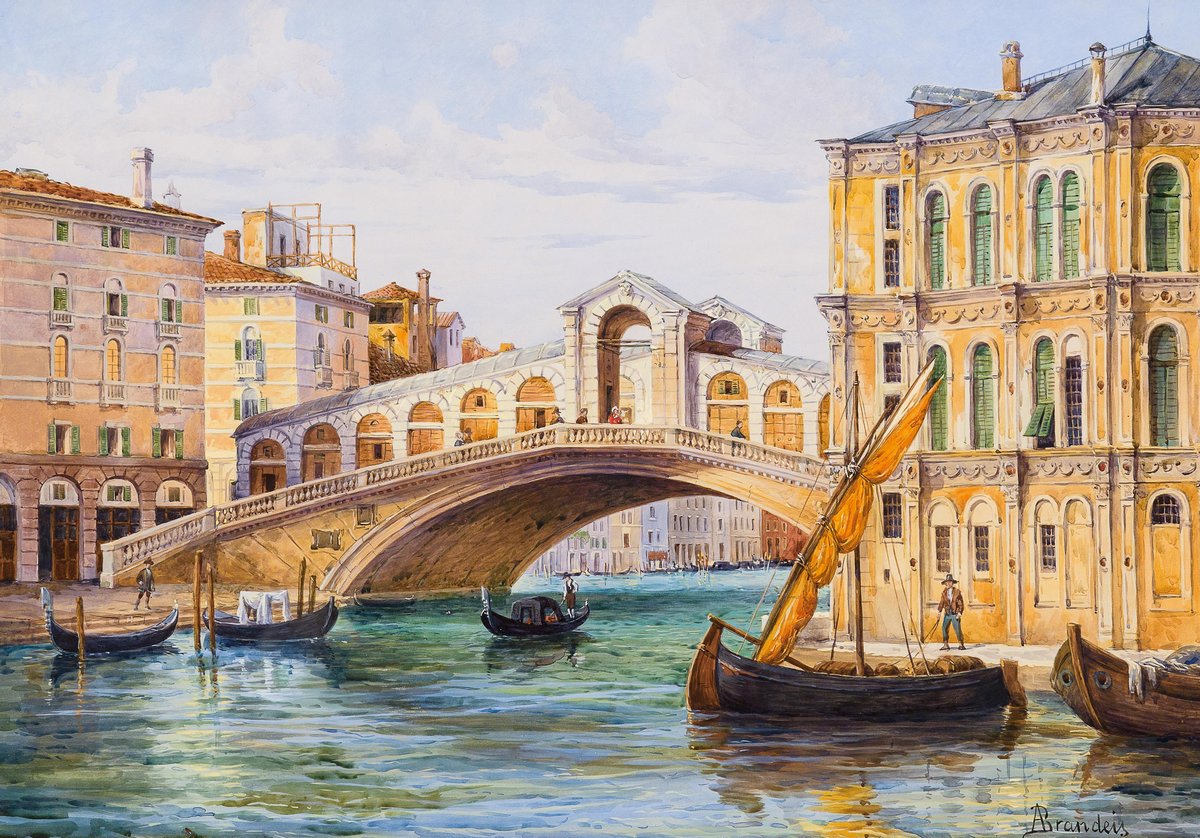 Венеция мост Риальто живопись
