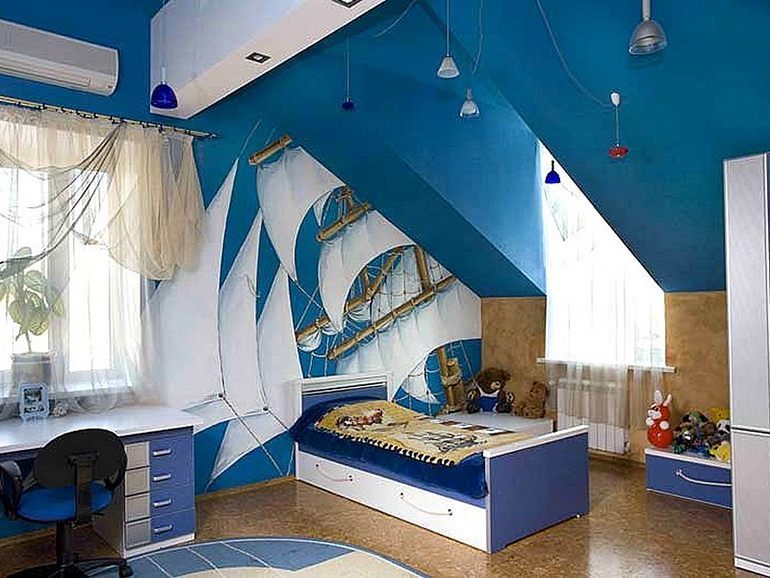 Dizajn dječje sobe za dječaka: foto primjeri udobnog prostora