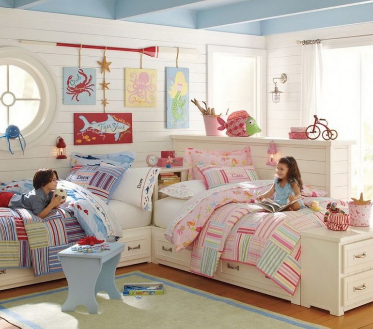 Интерьер маленькой детской комнаты для двоих детей: 17 идей