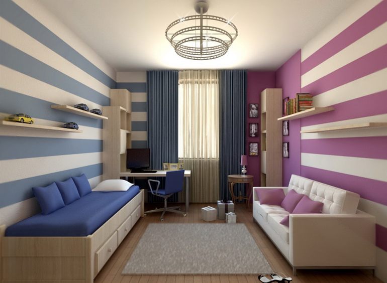 Дизайн комнаты разнополых детей