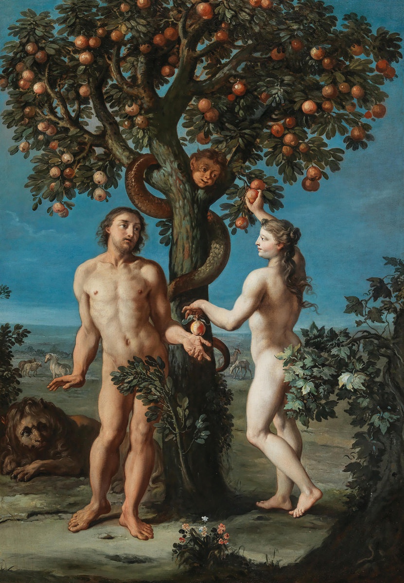 Картина Неизвестный художник «Адам и Ева», артикул poster_101236